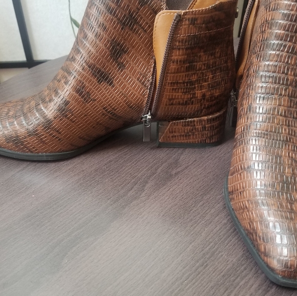 Franco Sarto Faux Leather Ankle Boots - Picture 4 of 12